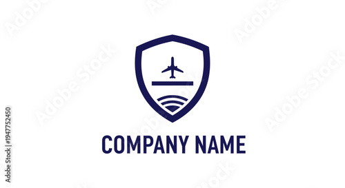 Airline company logo template design.