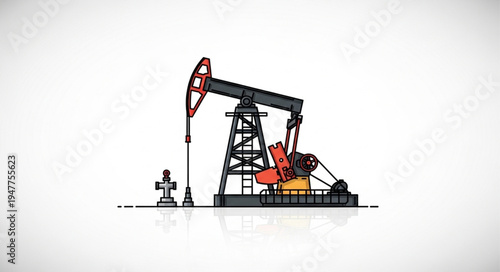 Pumpjack Oil Rig Machinery.