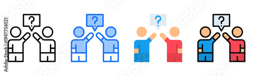 Ask For Help Icon Collection Set Multiple Style
