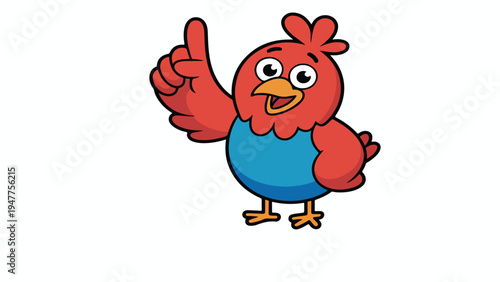 cartoon chicken with a thumb up