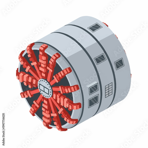 Isometric illustration of a nuclear reactor.