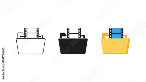 Three shopping baskets with groceries and food vector illustration flat design isolated on white background