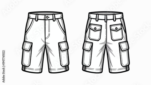 vector illustration of a male pants