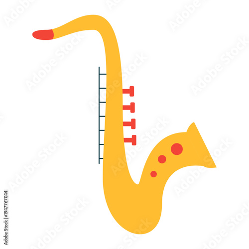 Simple Saxophone Illustration