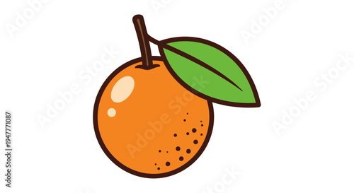 A vibrant orange with green leaf.