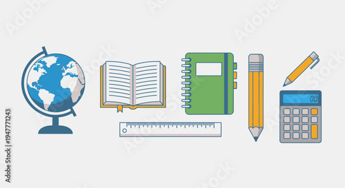 School supplies and education tools 10.