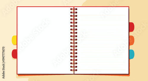 Blank pages of a spiral notebook.