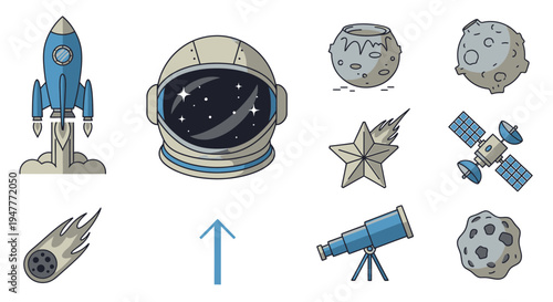 Astronaut Helmet Space Exploration Equipment.