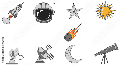 Astronomy and Space Exploration Icons 3.