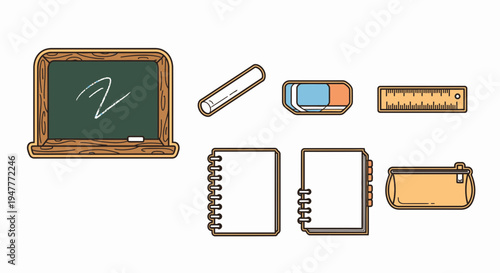 School supplies on white background 18.