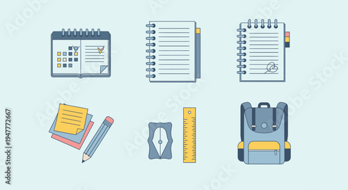 School supplies and stationery items 14.