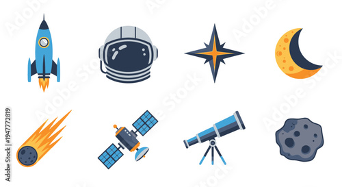 Space objects and astronomy equipment 25.