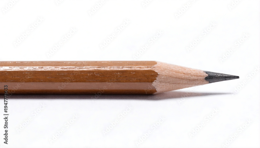 Obraz premium Wooden Pencil Isolated on White Background