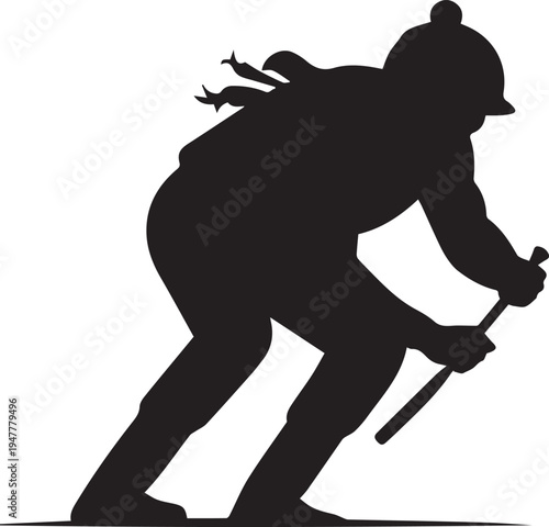 Jockey horse rider silhouette vector illustration line art, equestrian sport concept