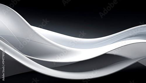 A white wave-like design on a black background (1)