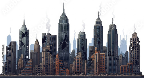Skyscrapers in New York City.