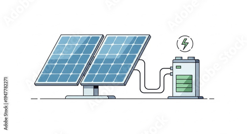 Solar Panel Battery Charging System.
