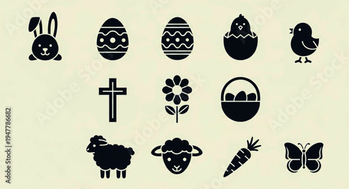 set of easter eggs vector