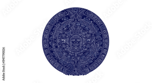 Aztec Calendar Stone Sun Symbol Ancient Civilization Mayan Culture Symbolism