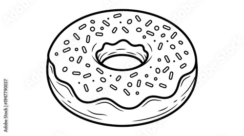 Donut with sprinkles on top sweet.