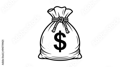 Money bag with dollar sign symbol.