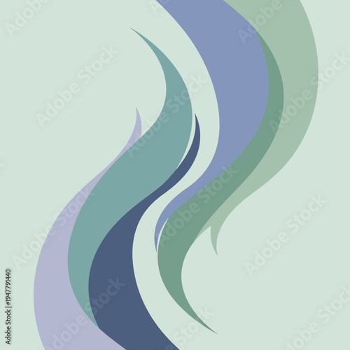 Abstract Fluid Waves in Soft Pastels