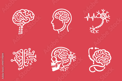 Neurology and Brain Health Medical Icons