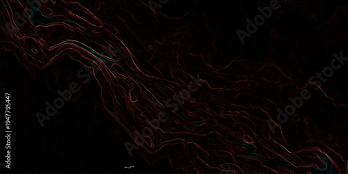 Vector Abstract crimson fluid lines flowing in darkness mysterious pattern of energy intricate and captivating visual artistic creation and cosmic and deep emotion.