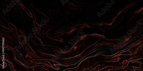 Vector Mysterious red veins pattern dark background abstract artistic design ethereal atmosphere evoking enigma moody and thought-provoking image textured composition.