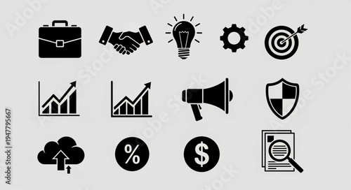 set of bussiness icons
