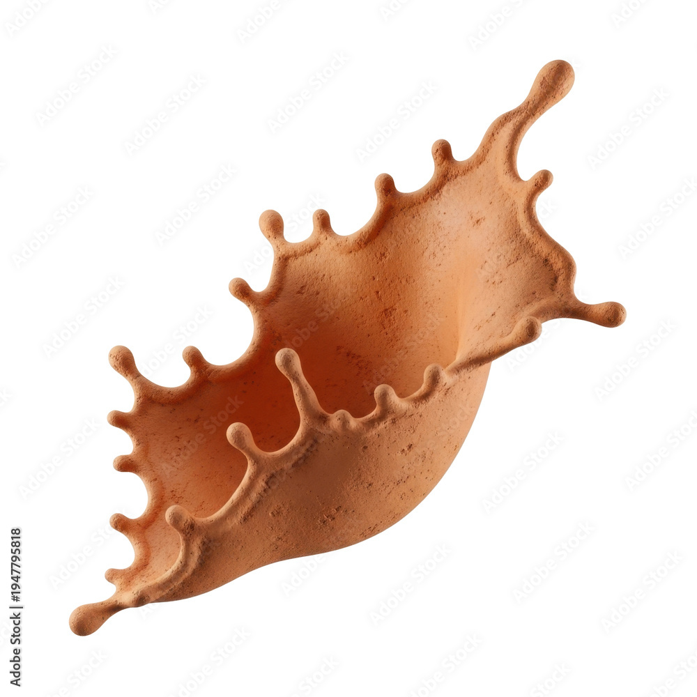 Fototapeta premium Dynamic Brown Liquid Splash with Ripples and Drops