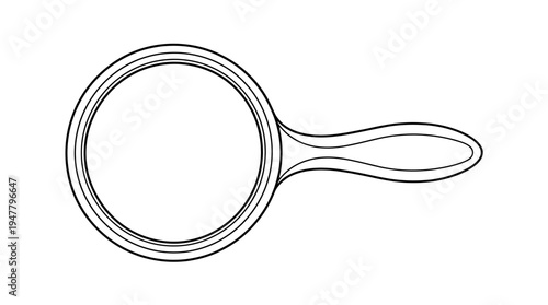Magnifying glass with handle detail.
