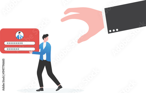 Giant Hand Stealing User Account Profile