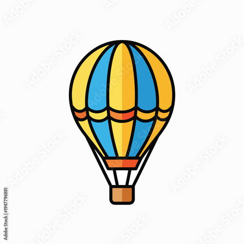 Colorful Hot Air Balloon Illustration 1.