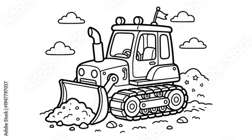 Bulldozer Construction Equipment Heavy Machinery.