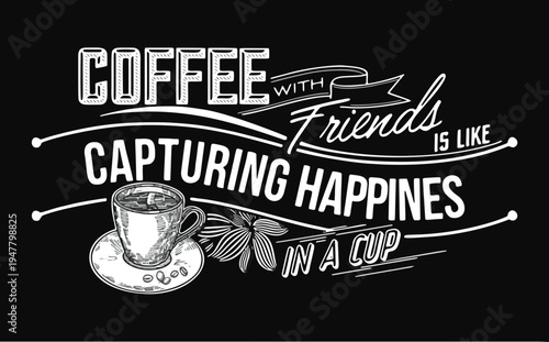 coffee cafe mural wall cup