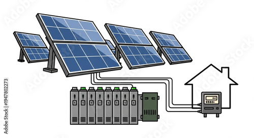 Solar Panels Energy System Home.