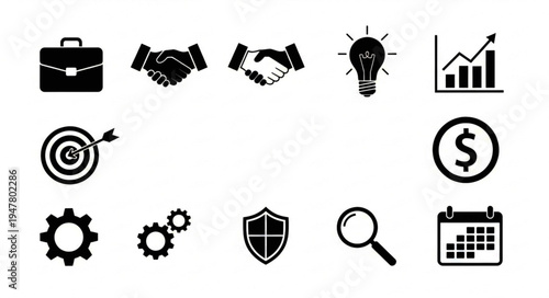 set of vector icons for business
