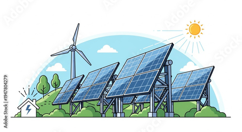 Solar Panels Renewable Energy Source.