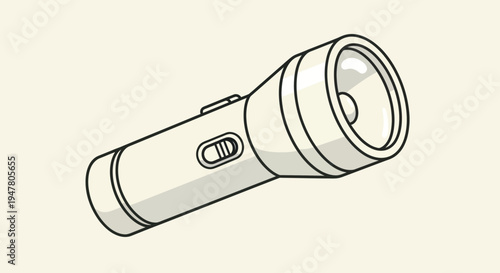 Flashlight with button and lens.