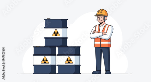 Man in orange vest and hard hat.