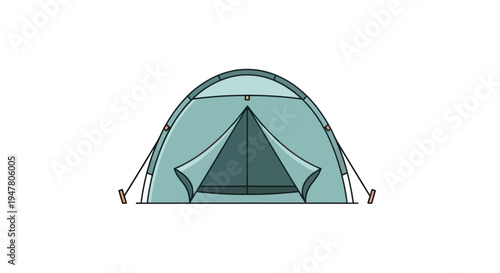 Green tent outdoor camping shelter.