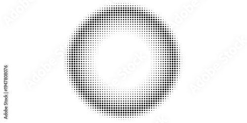 Black and white dotted texture. Round halftone vector background. Sparse dotted gradient. Abstract monochrome halftone for pop art design. Black ink dot vintage overlay. Retro halftone template