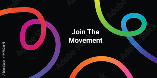 Vibrant gradient loops inviting you to join the movement