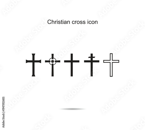 Christian cross icon