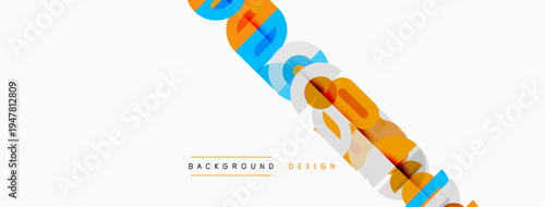 Abstract colorful lines form dynamic diagonal pattern. Minimalist design with text elements below. Clean background enhances visual impact.