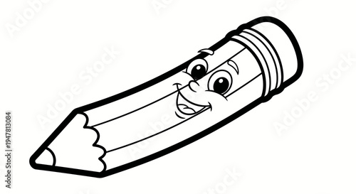 Crayon Character Smiling Educational