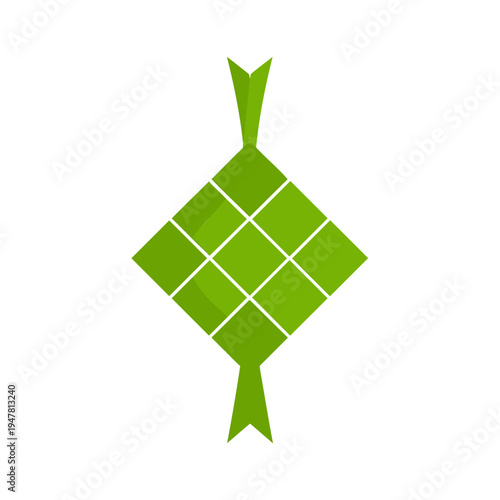 Stylized green ketupat for Eid al-Fitr celebrations
