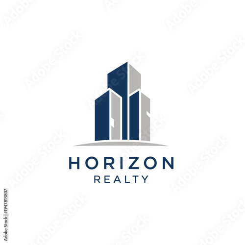 Abstract Modern Buildings for Real Estate Development on Isolated White Background