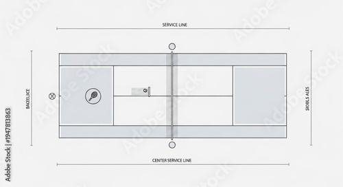 Detailed technical drawing of a modern bathroom vanity unit.